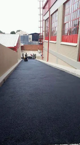 Completed tar seal coating project